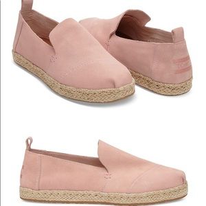 New Toms Suede Deconstructed Alpargatas pale pink